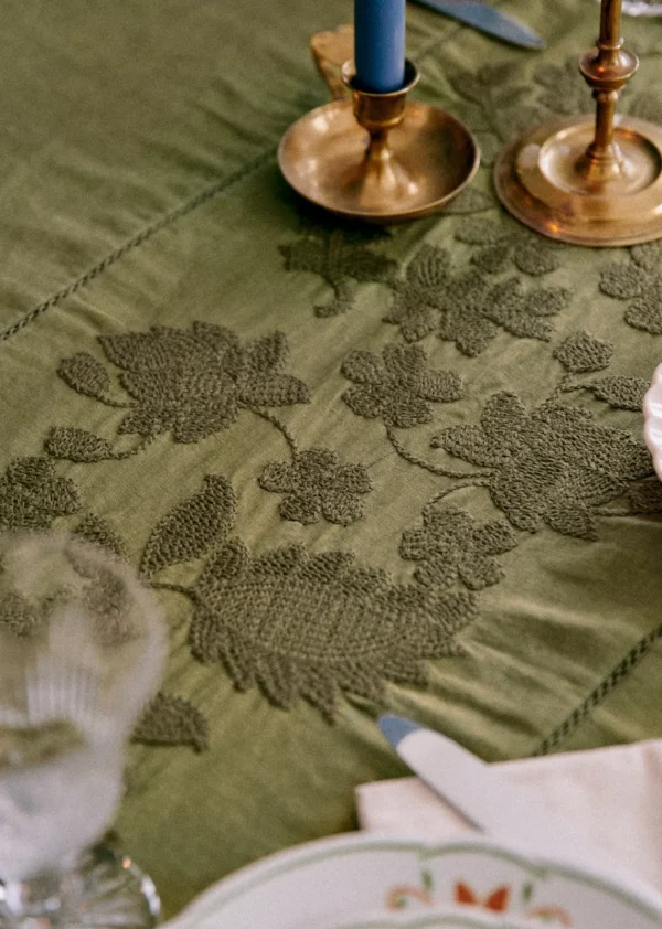 Sezane Bestickte Tischdecke< Geschirr | Textilien