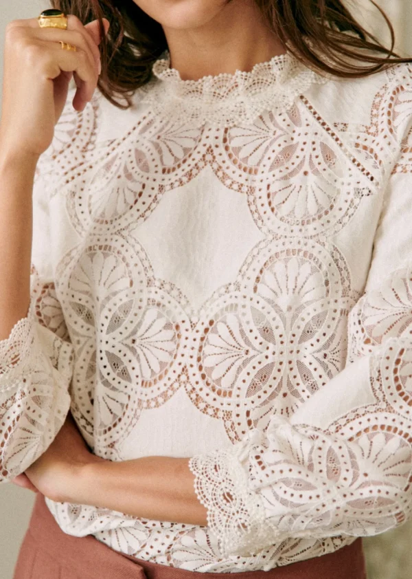 Sezane Bluse Bianca< Oberteile