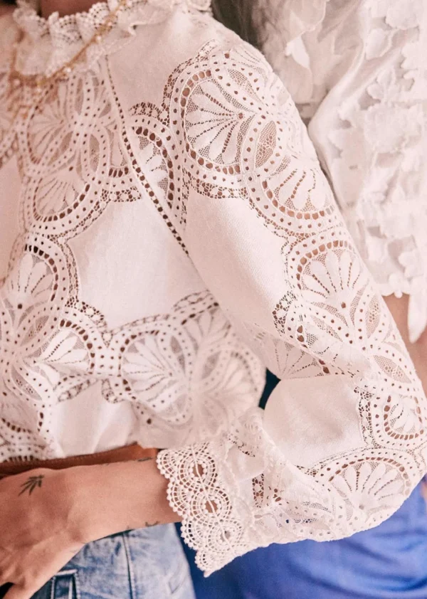 Sezane Bluse Bianca< Oberteile