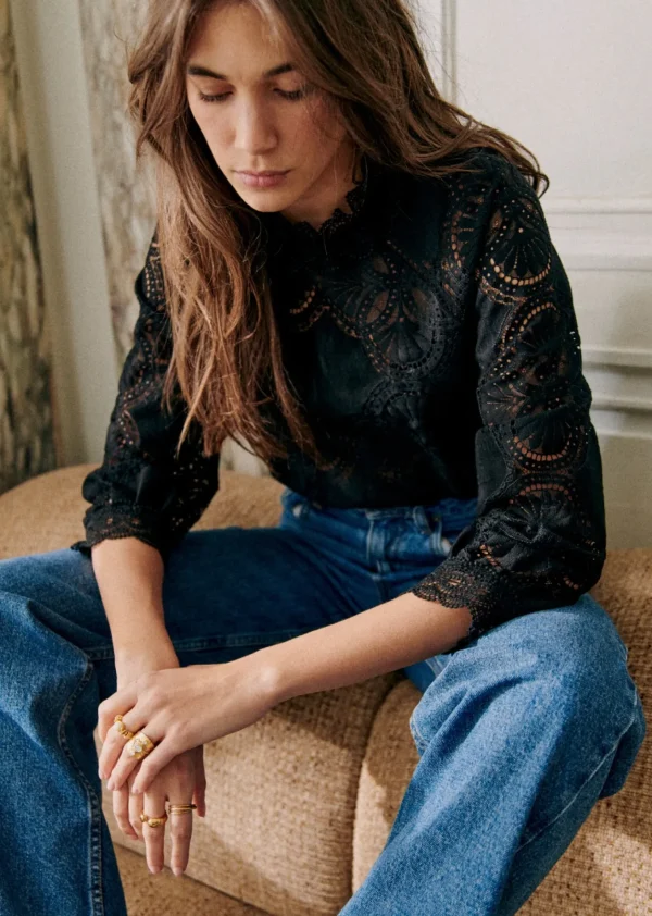 Sezane Bluse Bianca< Oberteile