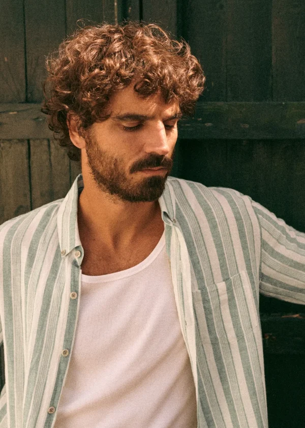Sezane Hemd Charlie Baumwolle Leinen< Oberteile