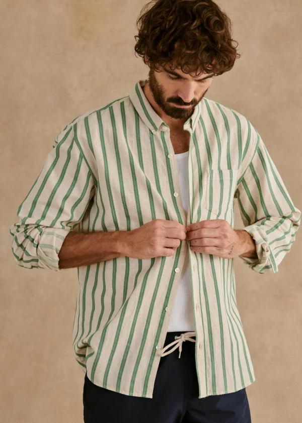 Sezane Hemd Charlie Baumwolle Leinen< Oberteile