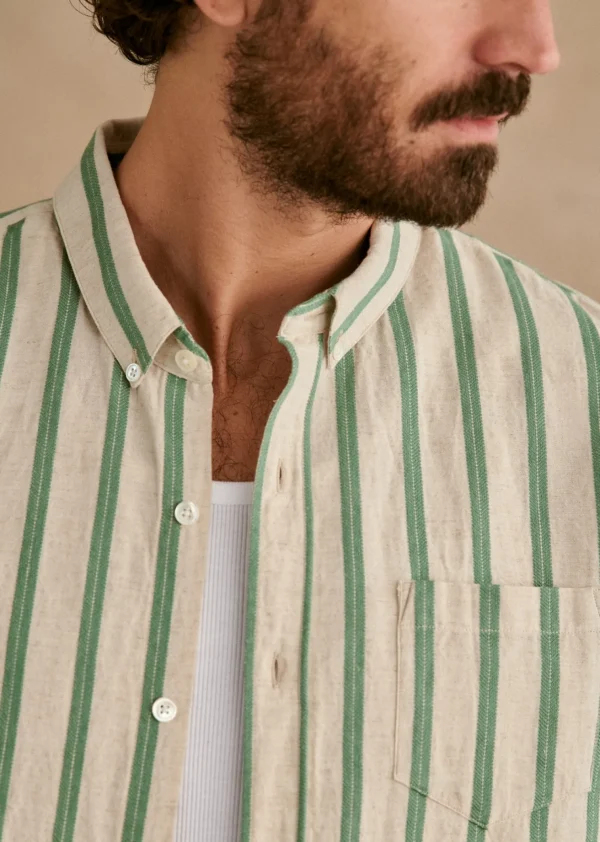 Sezane Hemd Charlie Baumwolle Leinen< Oberteile
