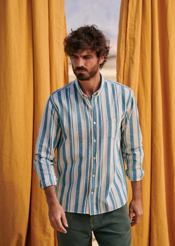 Sezane Hemd Charlie Baumwolle Leinen< Oberteile