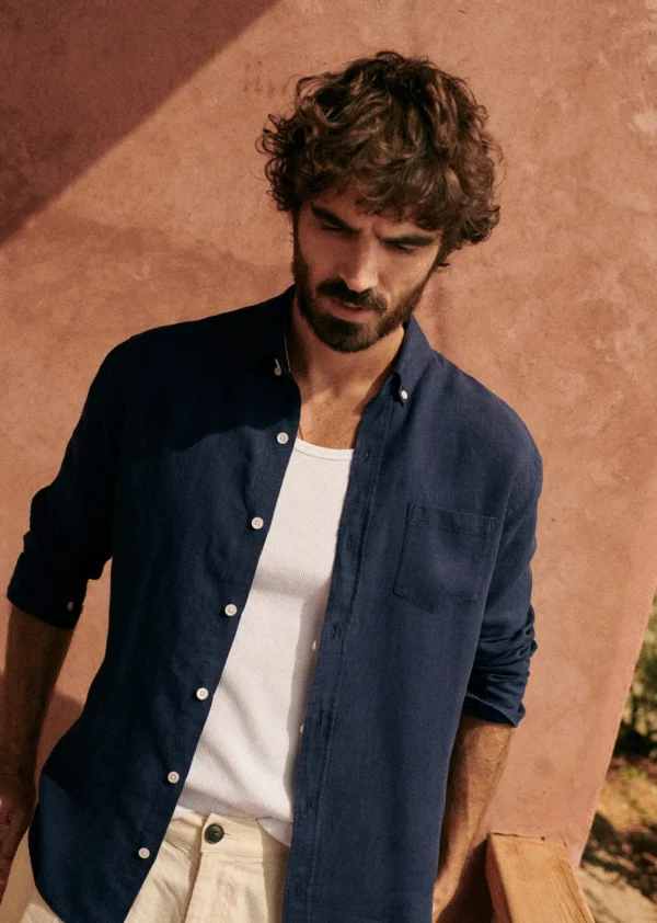 Sezane Hemd Charlie Lin< Leinen-Hemden | Bademode