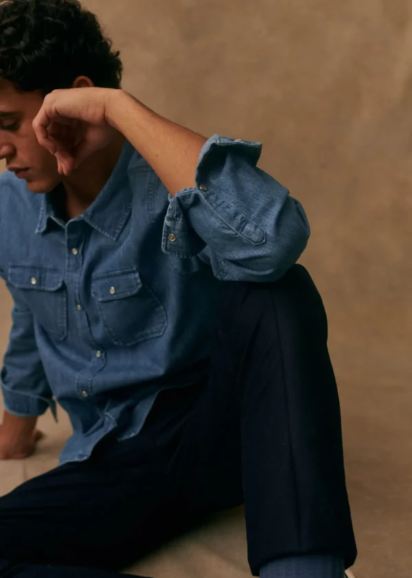Sezane Hemd Haley< Denim-Hemden