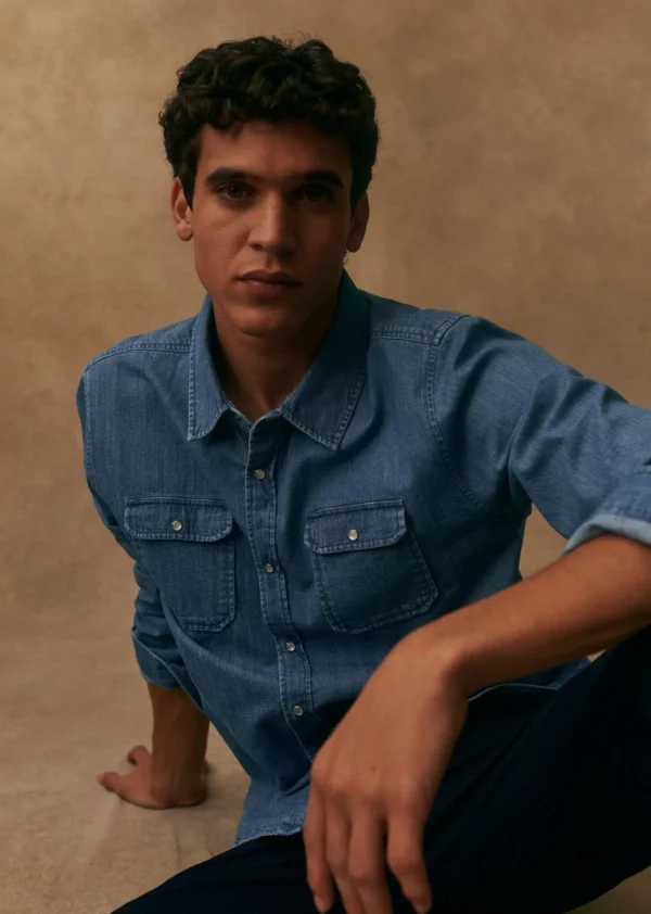 Sezane Hemd Haley< Denim-Hemden