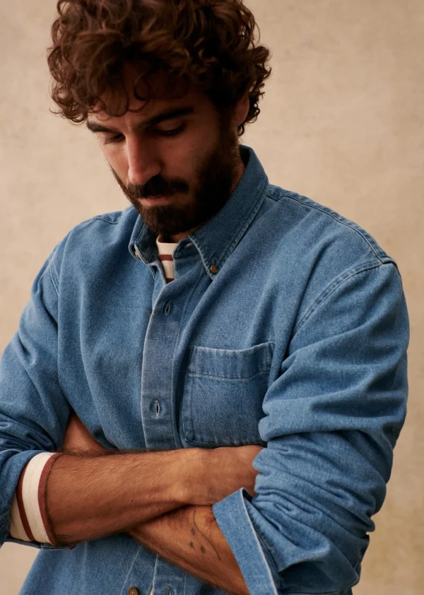 Sezane Hemd Valerio< Denim | Baumwolljacken