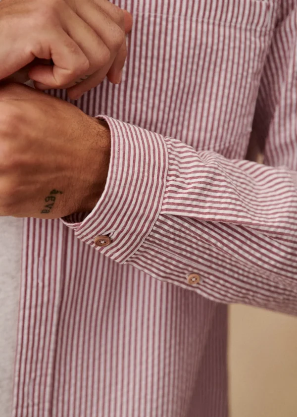 Sezane Hemdbluse Charlie Aus Seersucker< Gestreifte hemden | Seersucker-Hemden