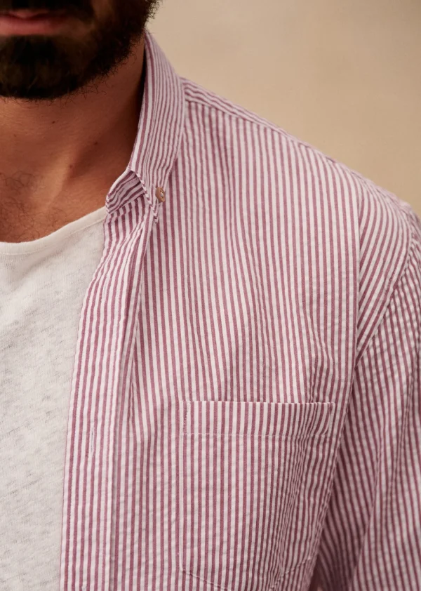 Sezane Hemdbluse Charlie Aus Seersucker< Gestreifte hemden | Seersucker-Hemden