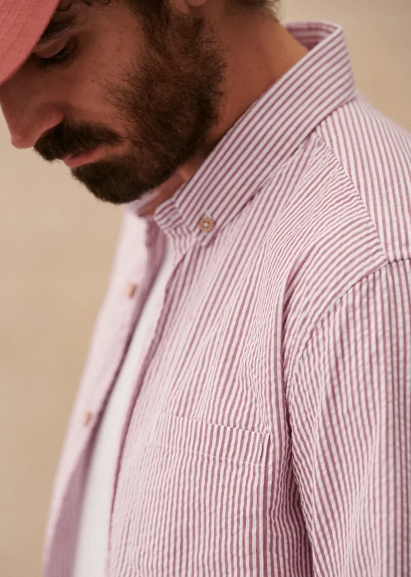 Sezane Hemdbluse Charlie Aus Seersucker< Gestreifte hemden | Seersucker-Hemden