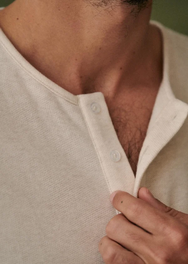 Sezane Henley Spike< Tunesienkragen | Langärmelige T-shirts