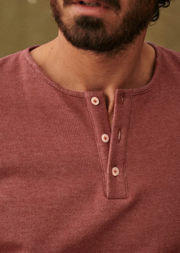 Sezane Henley Spike< Tunesienkragen | Langärmelige T-shirts