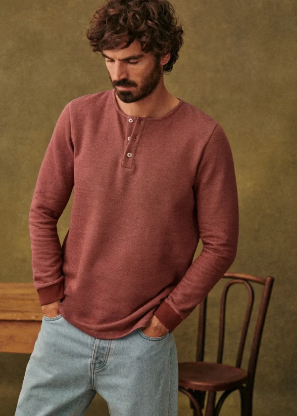 Sezane Henley Spike< Tunesienkragen | Langärmelige T-shirts