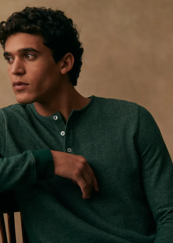 Sezane Henley Spike< Tunesienkragen | Langärmelige T-shirts