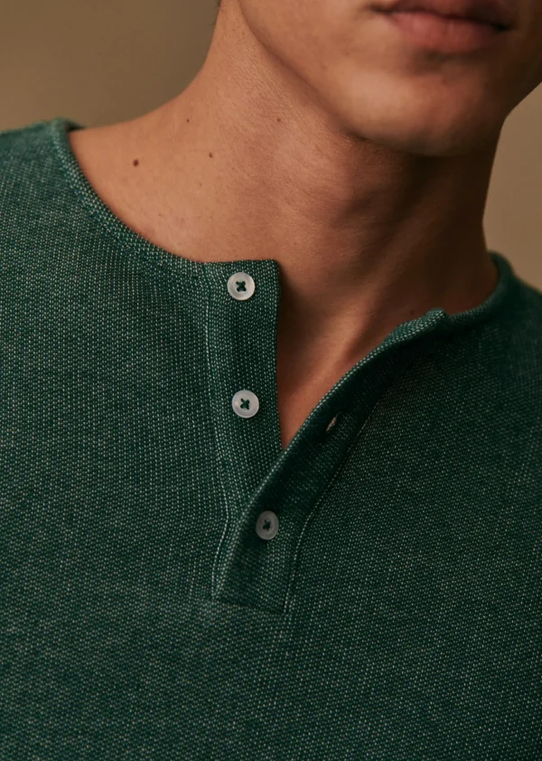 Sezane Henley Spike< Tunesienkragen | Langärmelige T-shirts