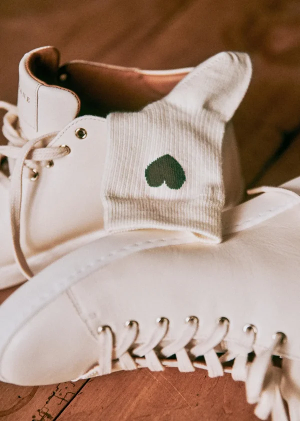 Sezane Herz Socken< Strümpfe