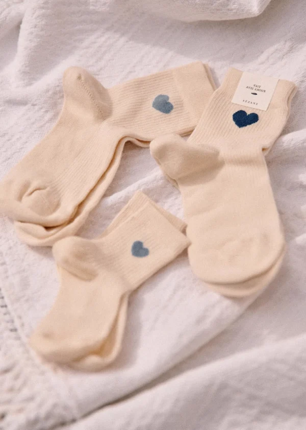 Sezane Herz Socken< Strümpfe