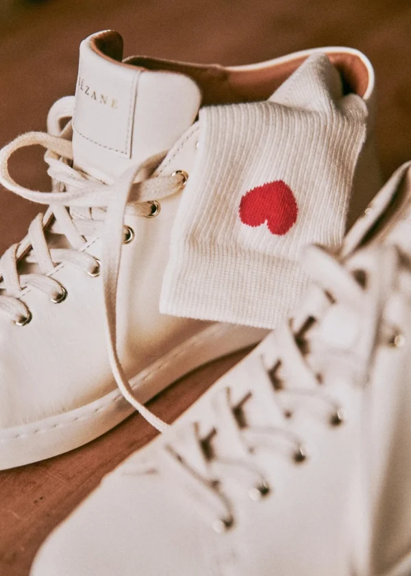 Sezane Herz Socken< Strümpfe