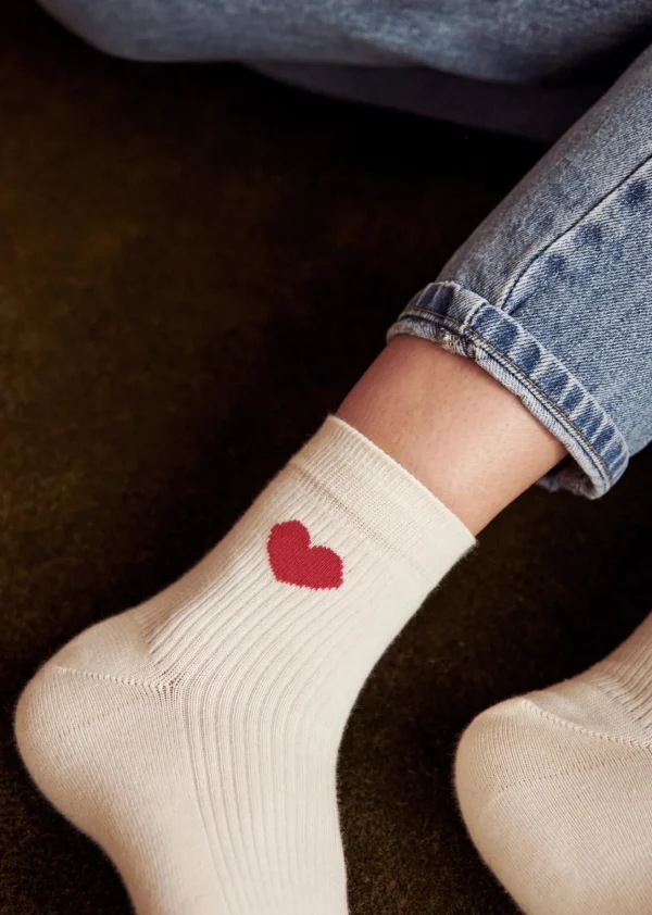 Sezane Herz Socken< Strümpfe