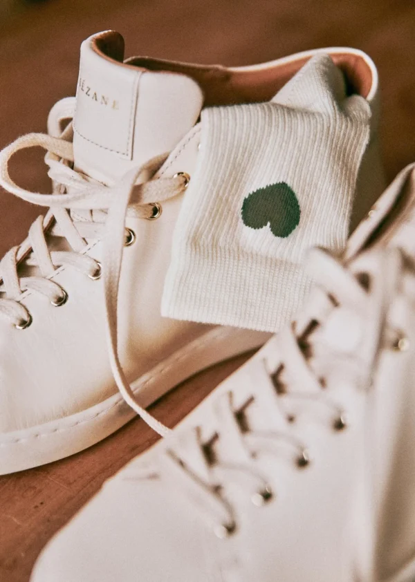 Sezane Herz Socken< Strümpfe