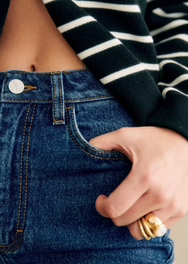Sezane Hose Laurence< Denim | Denim