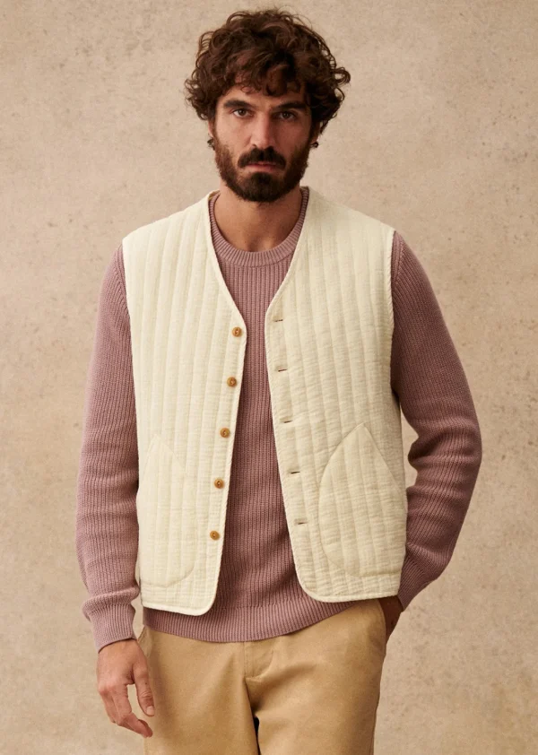 Sezane Jacke Gilet Knox< Baumwolljacken | Strickjacken & Westen