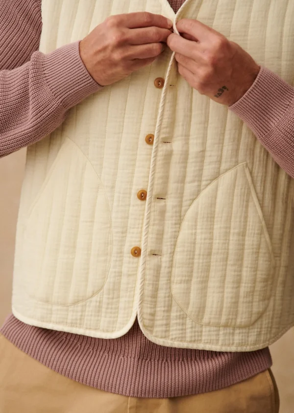 Sezane Jacke Gilet Knox< Baumwolljacken | Strickjacken & Westen
