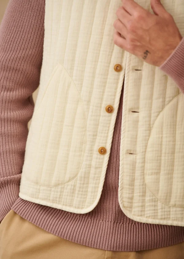 Sezane Jacke Gilet Knox< Baumwolljacken | Strickjacken & Westen