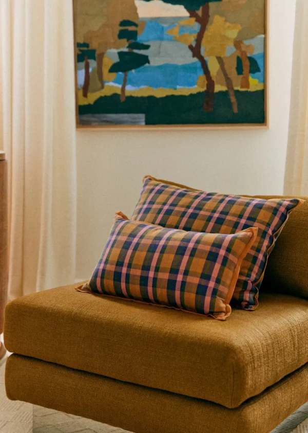Sezane Kissen Gewebte Madras -  Großes Modell< Textilien