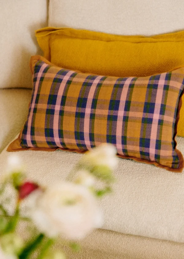 Sezane Kissen Gewebte Madras -  Kleines Modell< Textilien