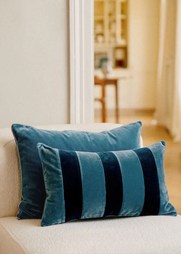 Sezane Kissen Streifen Samt - Kleines Modell< Textilien
