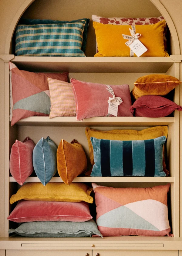 Sezane Kissen Streifen Samt - Kleines Modell< Textilien