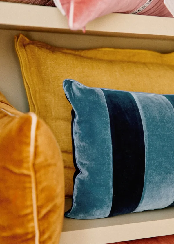 Sezane Kissen Streifen Samt - Kleines Modell< Textilien