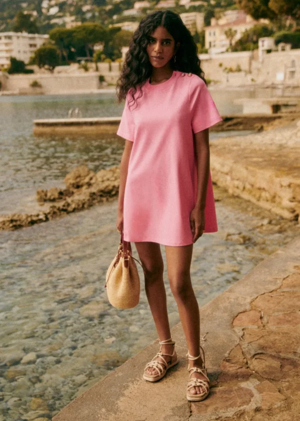 Sezane Kleid Selena - Rosa Schöpfung< Kleider
