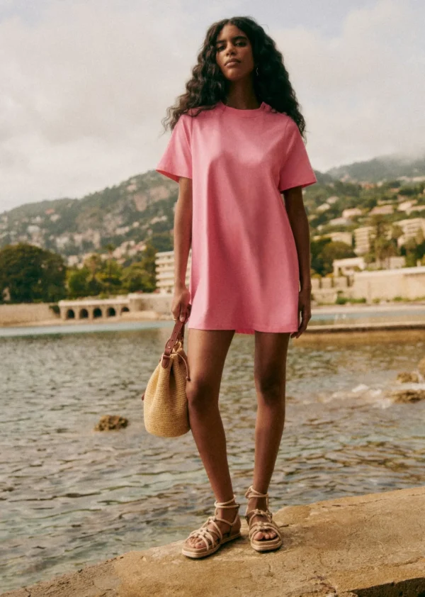Sezane Kleid Selena - Rosa Schöpfung< Kleider