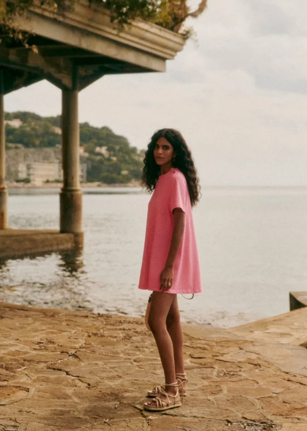 Sezane Kleid Selena - Rosa Schöpfung< Kleider