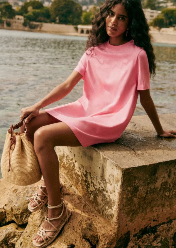 Sezane Kleid Selena - Rosa Schöpfung< Kleider