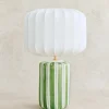 Sezane Lampe Mezzo - Gestreift Grün< Beleuchtung