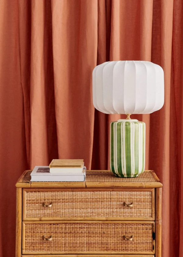 Sezane Lampe Mezzo - Gestreift Grün< Beleuchtung