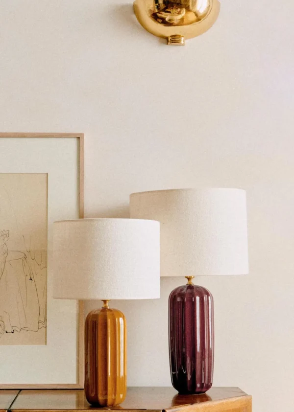 Sezane Lampe Traviata Großes Modell – Mokka< Beleuchtung