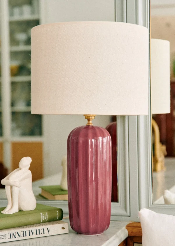 Sezane Lampe Traviata Großes Modell – Himbeerrot< Beleuchtung