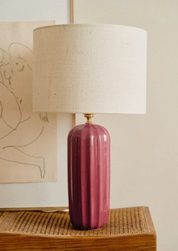 Sezane Lampe Traviata Großes Modell – Himbeerrot< Beleuchtung
