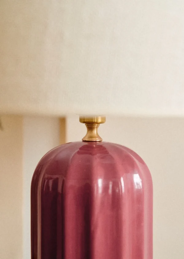 Sezane Lampe Traviata Großes Modell – Himbeerrot< Beleuchtung