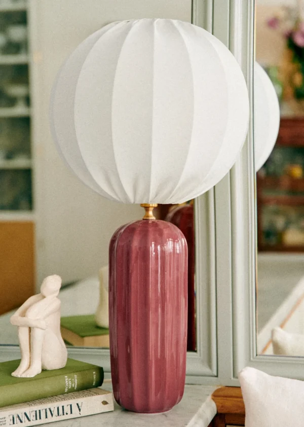 Sezane Lampe Traviata Großes Modell – Himbeerrot< Beleuchtung