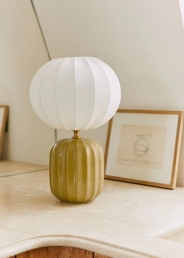 Sezane Lampe Traviata Kleines Modell - Grün Olive< Beleuchtung
