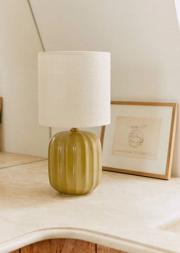 Sezane Lampe Traviata Kleines Modell - Grün Olive< Beleuchtung