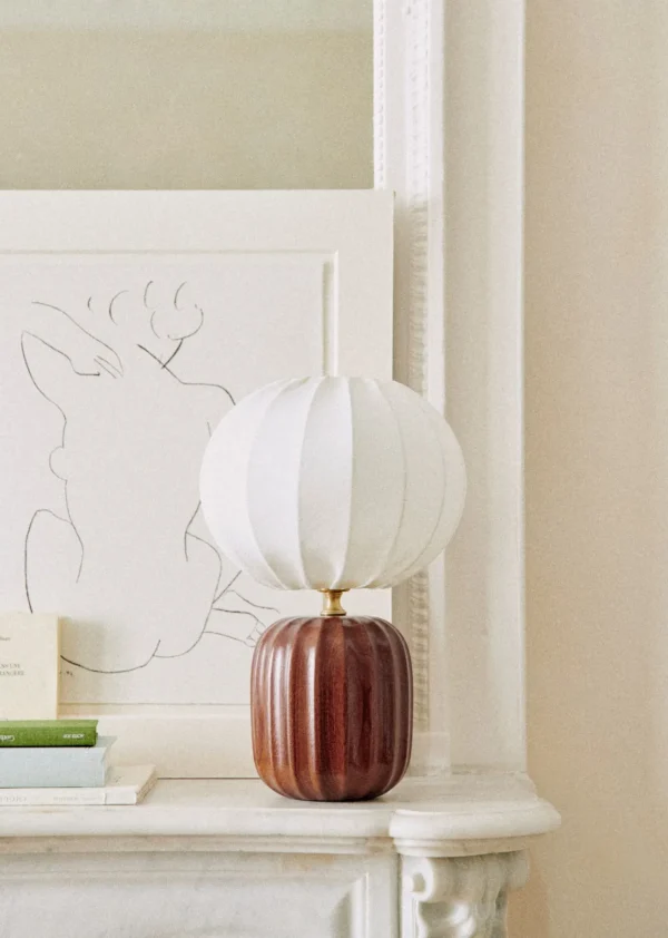 Sezane Lampe Traviata Kleines Modell – Mahagoni< Beleuchtung