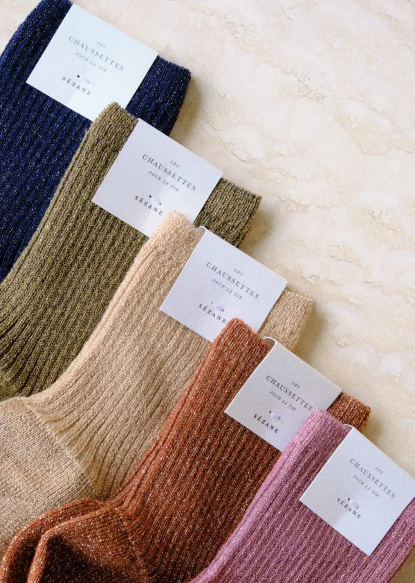 Sezane Lurex Socken< Strümpfe | Lifestyle