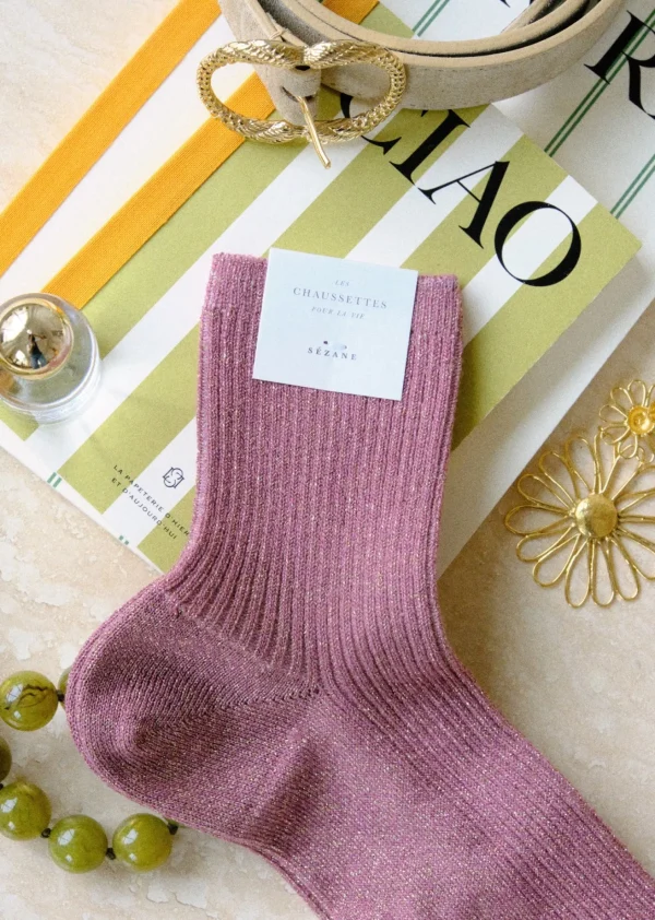 Sezane Lurex Socken< Strümpfe | Lifestyle